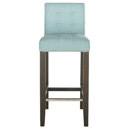 SAFAVIEH Thompson Barstool- Sky Blue - 40.6 x 20.1 x 16.7 in. MCR4505G